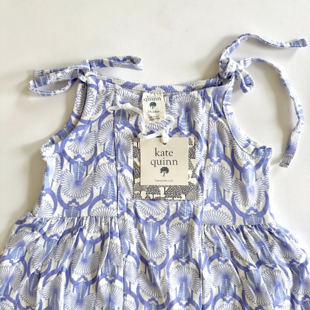 Kate Quinn Art Deco Bubble Dress | Tie Strap, Modal Blend | 18–24M | NWT - Picture 2 of 6